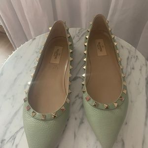 Authentic New with Box Valentino Rockstud ballet flats 39.5